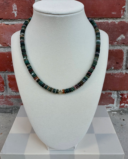 Green Cross Necklace